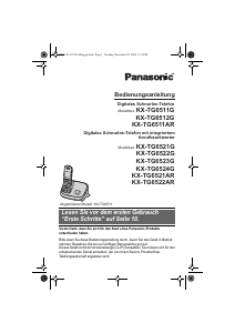 Bedienungsanleitung Panasonic KX-TG6521AR Schnurlose telefon
