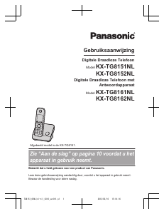 Handleiding Panasonic KX-TG8161NL Draadloze telefoon