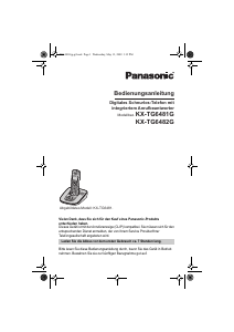 Bedienungsanleitung Panasonic KX-TG6482G Schnurlose telefon