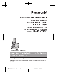 Manual Panasonic KX-TG6711SP Telefone sem fio