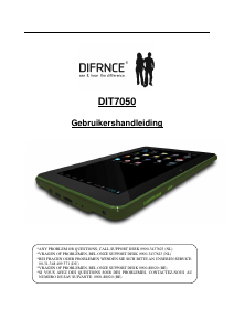 Handleiding DIFRNCE DIT7050 Tablet