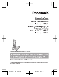 Manuale Panasonic KX-TG7862JT Telefono senza fili