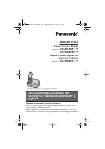 Manuale Panasonic KX-TG6521JT Telefono senza fili