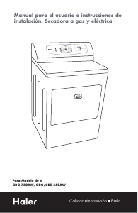 Manual de uso Haier GDE 450AW Secadora