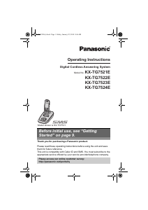 Manual Panasonic KX-TG7522E Wireless Phone