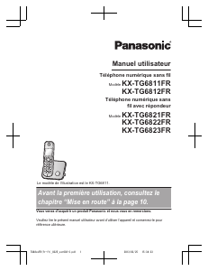 Mode d’emploi Panasonic KX-TG6821FR Téléphone sans fil