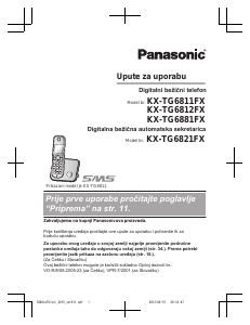 Priručnik Panasonic KX-TG6881FXB Bežični telefon