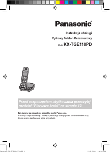 Instrukcja Panasonic KX-TGE110PD Telefon bezprzewodowy