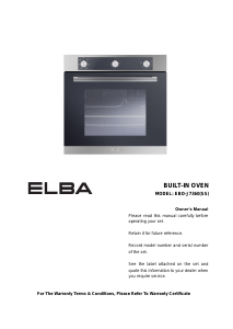 Handleiding Elba EBO-J7360(SS) Oven