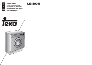 Manual Teka LI3 800 E Máquina de lavar roupa