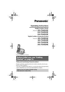 Manual Panasonic KX-TG6521E Wireless Phone