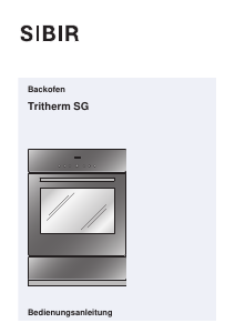 Bedienungsanleitung SIBIR Tritherm SG 21013 Backofen