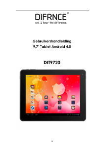 Handleiding DIFRNCE DIT9720 Tablet