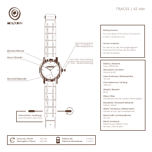 Bedienungsanleitung Holzkern Bolca Armbanduhr