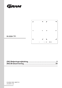 Brugsanvisning Gram IN 6084 TFI Kogesektion