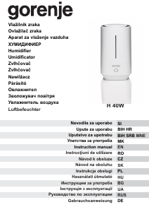 Handleiding Gorenje H40W Luchtbevochtiger