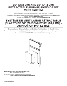 Manual Amana UXD8636DYS Cooker Hood