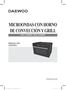 Manual de uso Daewoo KOC-1C2RKB Microondas