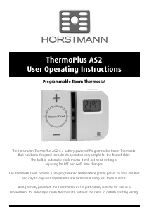 Handleiding Horstmann ThermoPlus AS2 Thermostaat