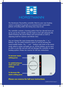 Handleiding Horstmann ThermoPlus PRT1 Thermostaat