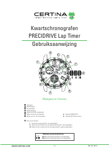 Handleiding Certina Sport C034.453.36.057.10 DS Podium Chronograph Lap Timer Horloge