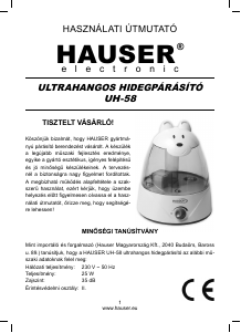 Használati útmutató Hauser UH-58 Párásító