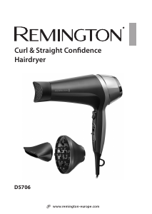 Kullanım kılavuzu Remington D5706 Curl & Straight Confidence Saç kurutma makinesi