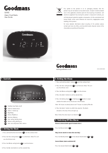 Bruksanvisning Goodmans GCR02 Klockradio