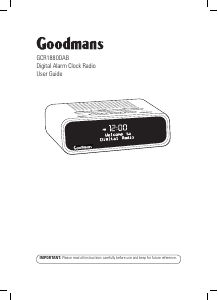 Bruksanvisning Goodmans GCR1880DAB Klockradio