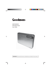 Bruksanvisning Goodmans GMR1886DAB Radio