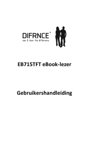 Handleiding DIFRNCE EB715TFT E-reader