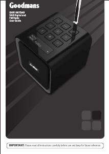 Bruksanvisning Goodmans GMR1887DAB Radio