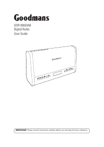 Bruksanvisning Goodmans GSR1885DAB Radio