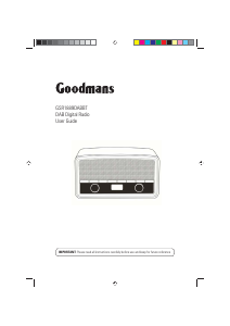 Bruksanvisning Goodmans GSR1889DABBT Radio