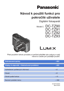 Manuál Panasonic DC-TZ93EB Lumix Digitální fotoaparát