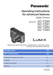 Handleiding Panasonic DC-TZ92EG Lumix Digitale camera