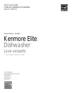 Mode d’emploi Kenmore 587.14683 Lave-vaisselle