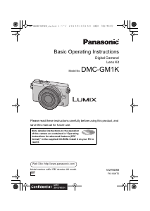 Handleiding Panasonic DMC-GM1KEB Lumix Digitale camera