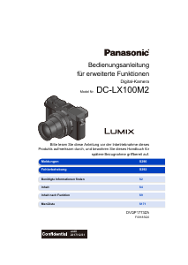Bedienungsanleitung Panasonic DC-LX100M2EP Lumix Digitalkamera