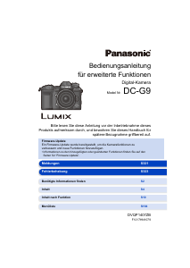 Bedienungsanleitung Panasonic DC-G9EG Lumix Digitalkamera