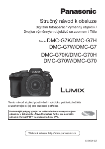 Manuál Panasonic DMC-G70K Lumix Digitální fotoaparát