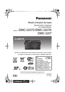 Mode d’emploi Panasonic DMC-GX7EF Lumix Appareil photo numérique
