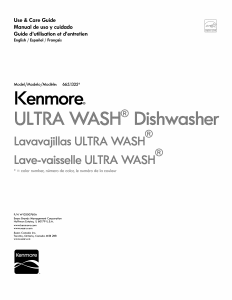 Mode d’emploi Kenmore 665.13255 Lave-vaisselle
