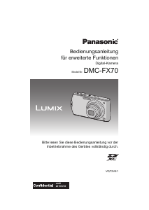 Bedienungsanleitung Panasonic DMC-FX70EG Lumix Digitalkamera