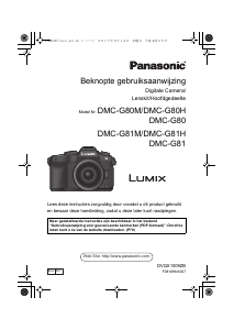 Handleiding Panasonic DMC-G80EF Lumix Digitale camera