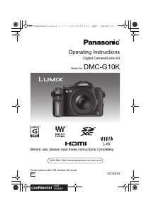 Handleiding Panasonic DMC-G10KEB Lumix Digitale camera