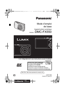 Mode d’emploi Panasonic DMC-FX550 Lumix Appareil photo numérique