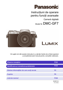 Manual Panasonic DMC-GF7KEG Lumix Cameră digitală