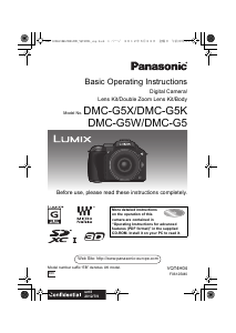 Handleiding Panasonic DMC-G5WEB Lumix Digitale camera