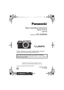 Handleiding Panasonic DC-GX800KEB Lumix Digitale camera